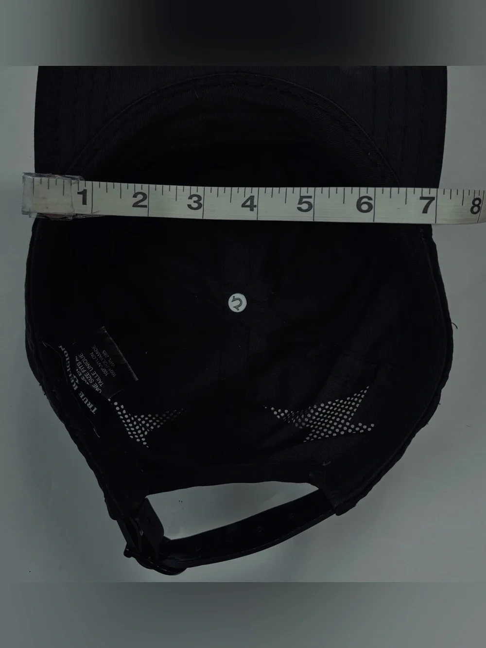 True Religion Man's Logo lightning bolt hat baseball cap black one size